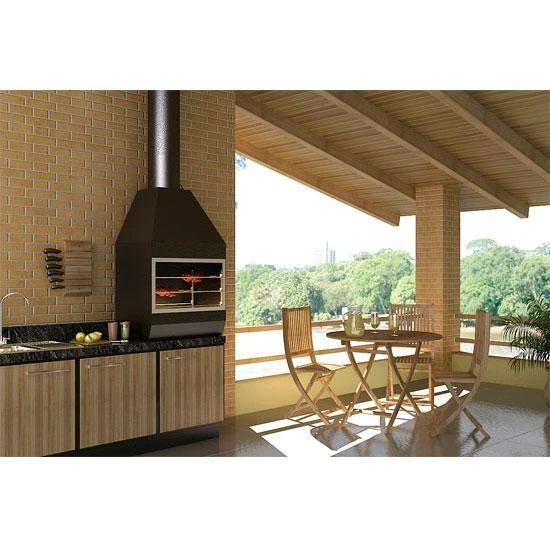 Churrasqueira redonda inox